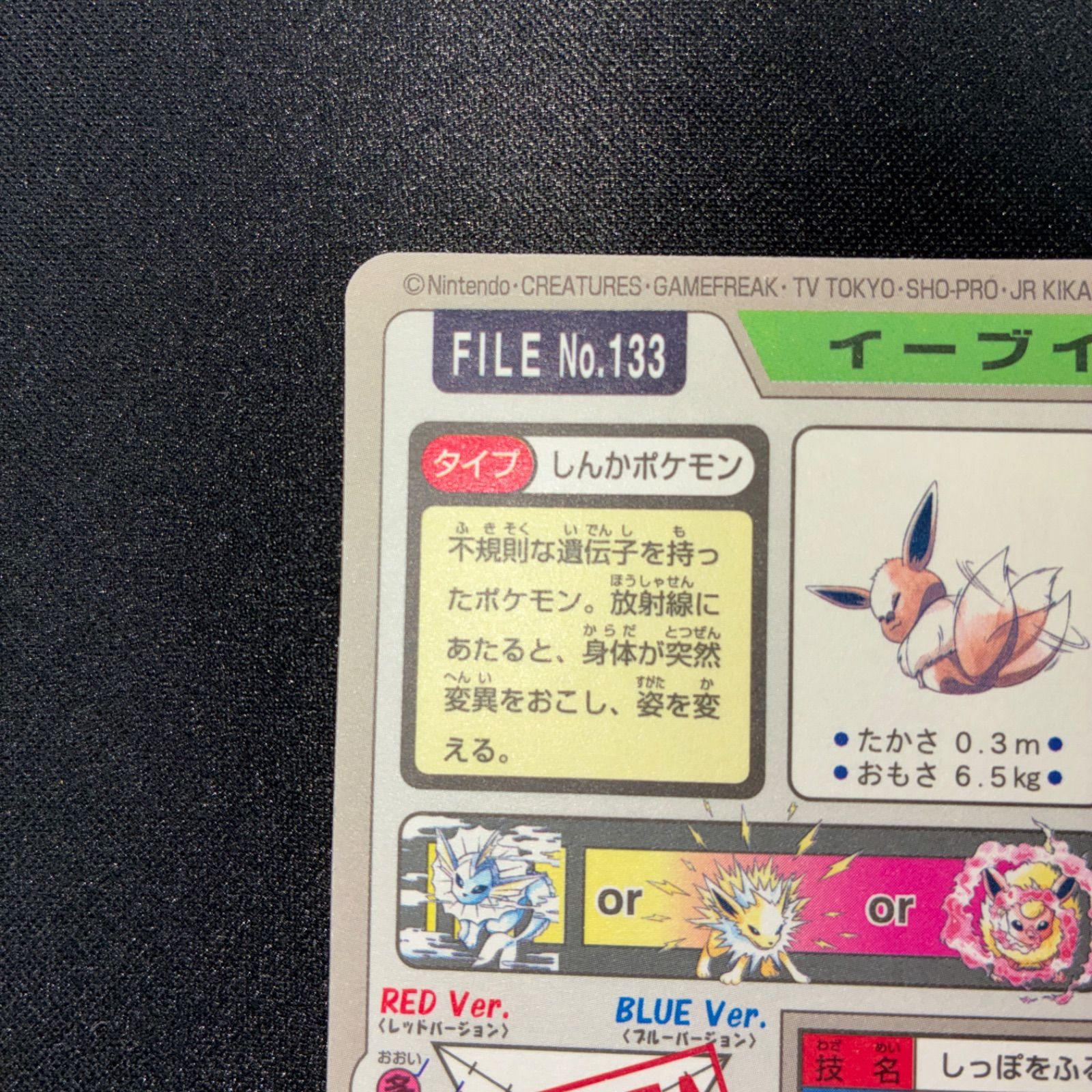 状態S イーブイ しっぽをふる カードダス FILE NO.133 - メルカリ