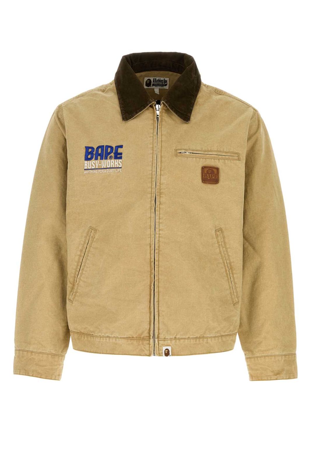 【新品・最安値】BAPE BAPE WORK JACKET M BEIGE 正規品 衣類 001LJM801009M BEIGE