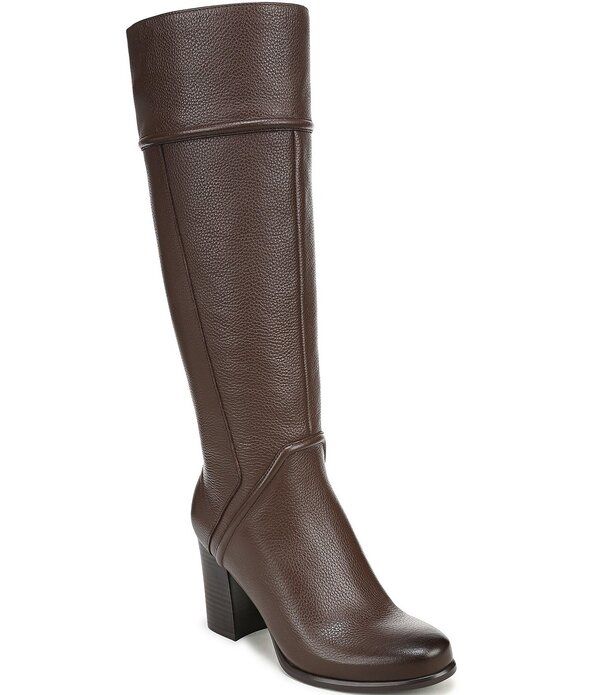 ナチュライザー レディース シューズ ブーツ・レインブーツ レザー Naturalizer Lexa Textu red Leather Knee High Boots Chocolate チョコレー