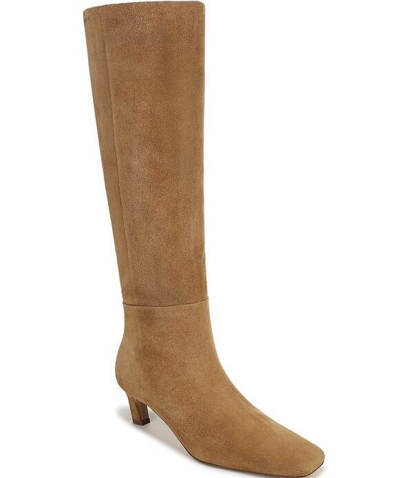 サムエデルマン レディース シューズ ブーツ・レインブーツ トール スエード Sam Edelman Perla Suede Square Toe Tall Dress Boots Bamboo Br