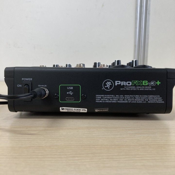 △01)【1点限り!】【通電のみ確認済み】MACKIE ProFX6v3+ ミキサー