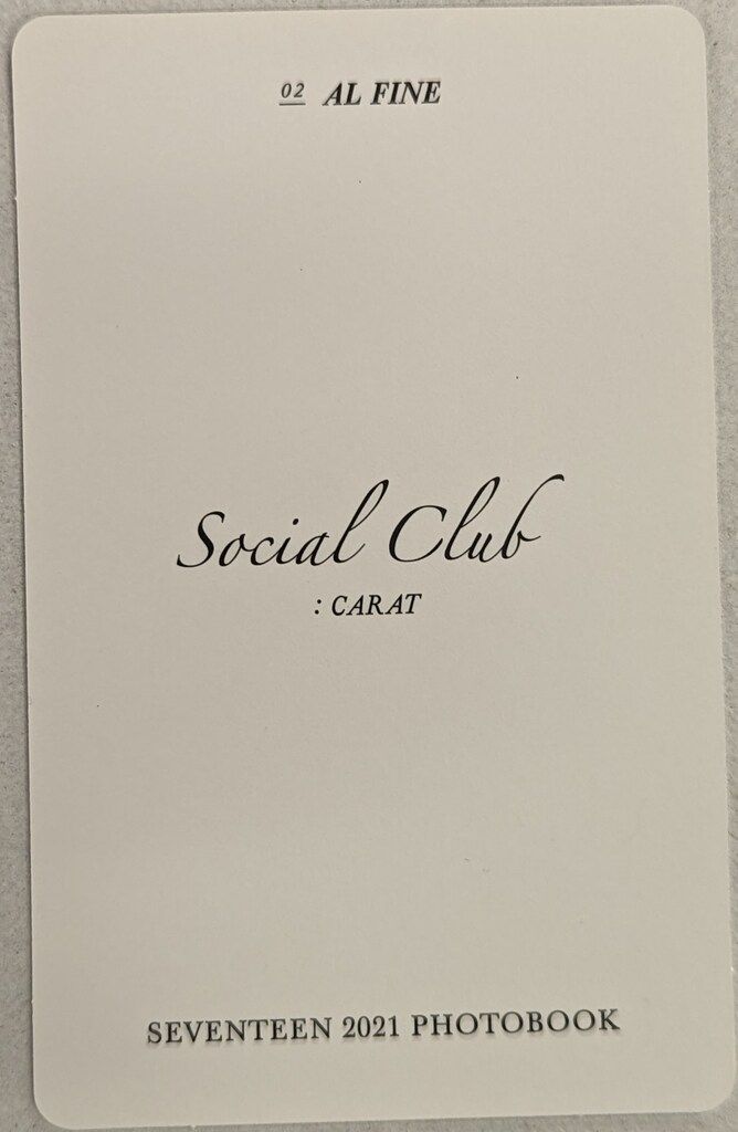 SEVENTEEN 2021 Social Club: CARAT JOSHUA Trading Card AL FINE