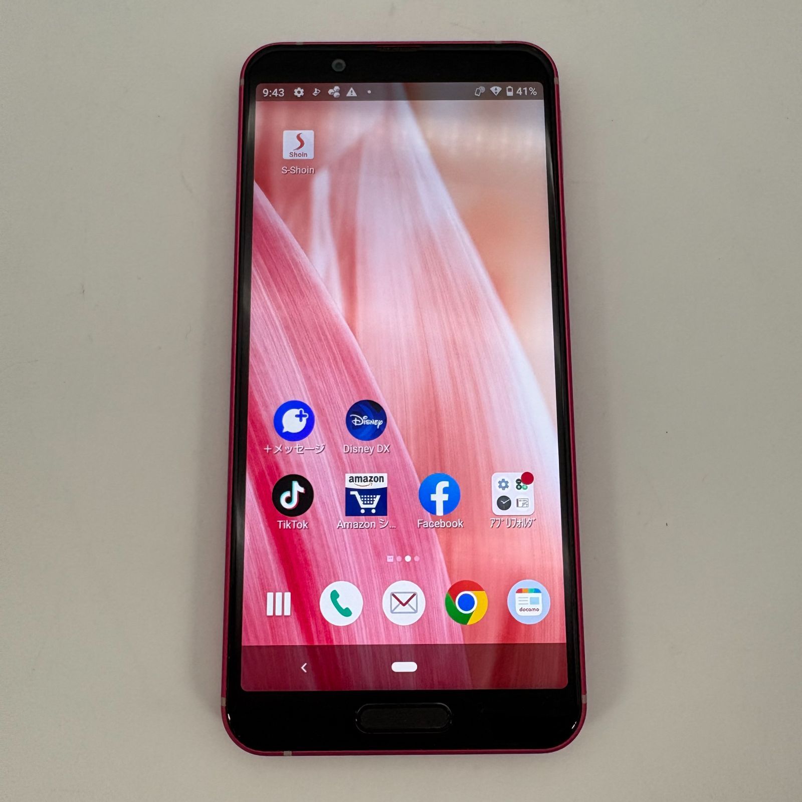 AQUOS sense3 SH-02M ディープピンク スマートフォン 本体 スマホ sim