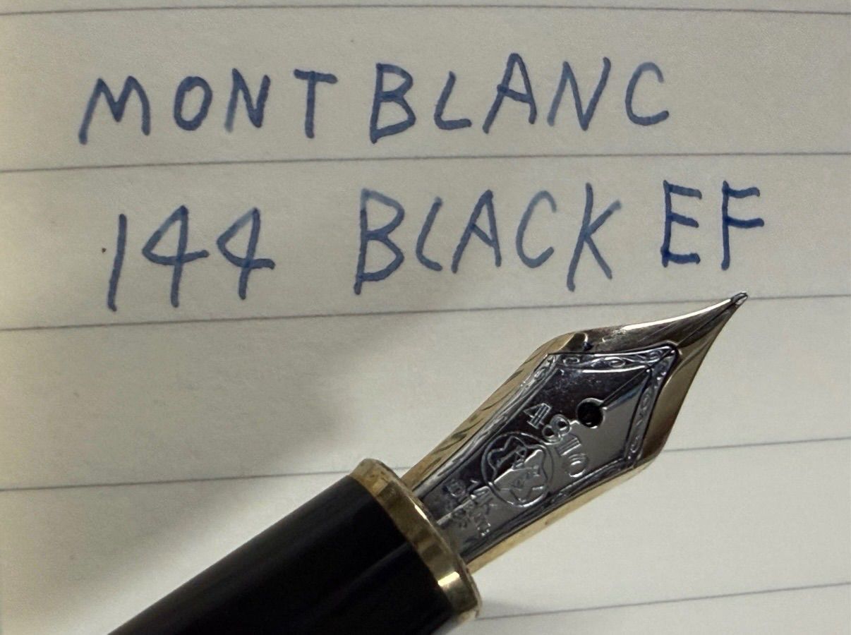 美品 モンブラン montblanc マイスターシュテュック 144 ブラック 中白