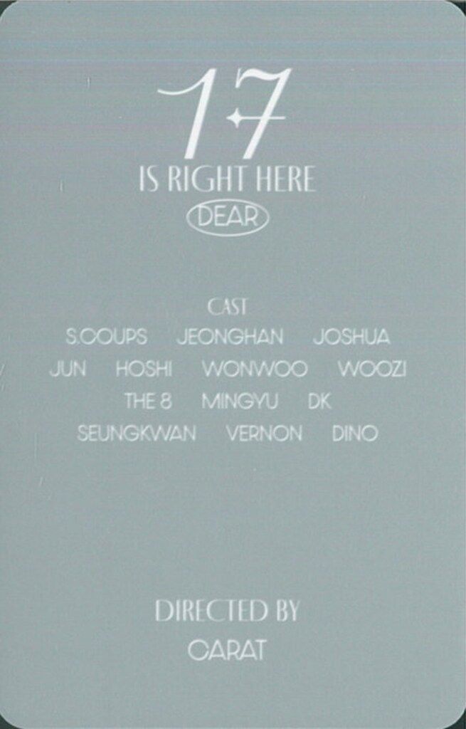 SEVENTEEN 17 IS RIGHT HERE WONWOO Trading Card DEAR ‐ Mercari
