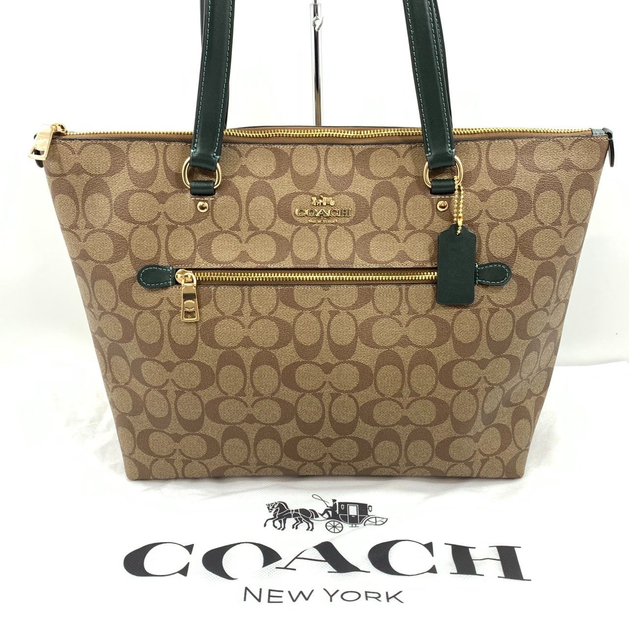 美品!!激安!!】COACH コーチ シグネチャー PVCレザー トートバッグ