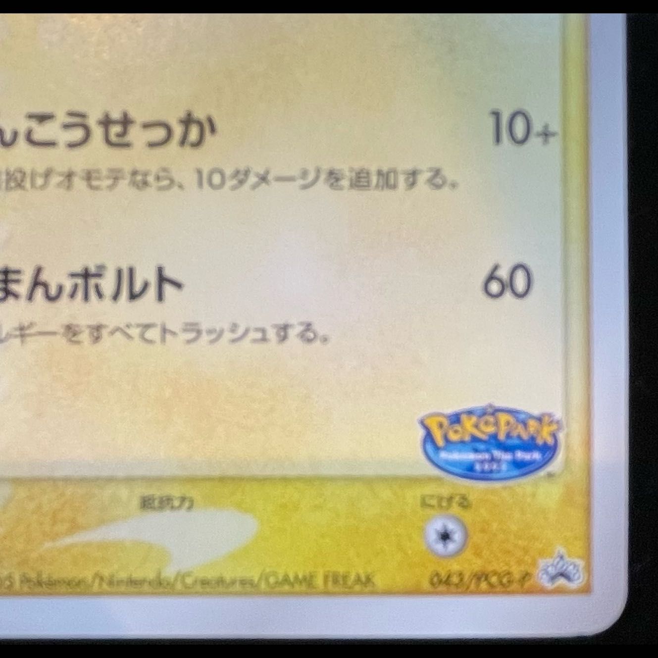 ポケパークのピカチュウ ポケパーク アトラクション限定カード PROMO