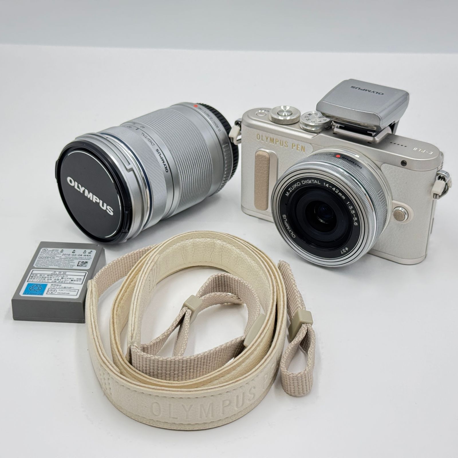OLYMPUS PEN E-PL8 ダブルズームレンズキット 14-42mm 40-150mm ミラー