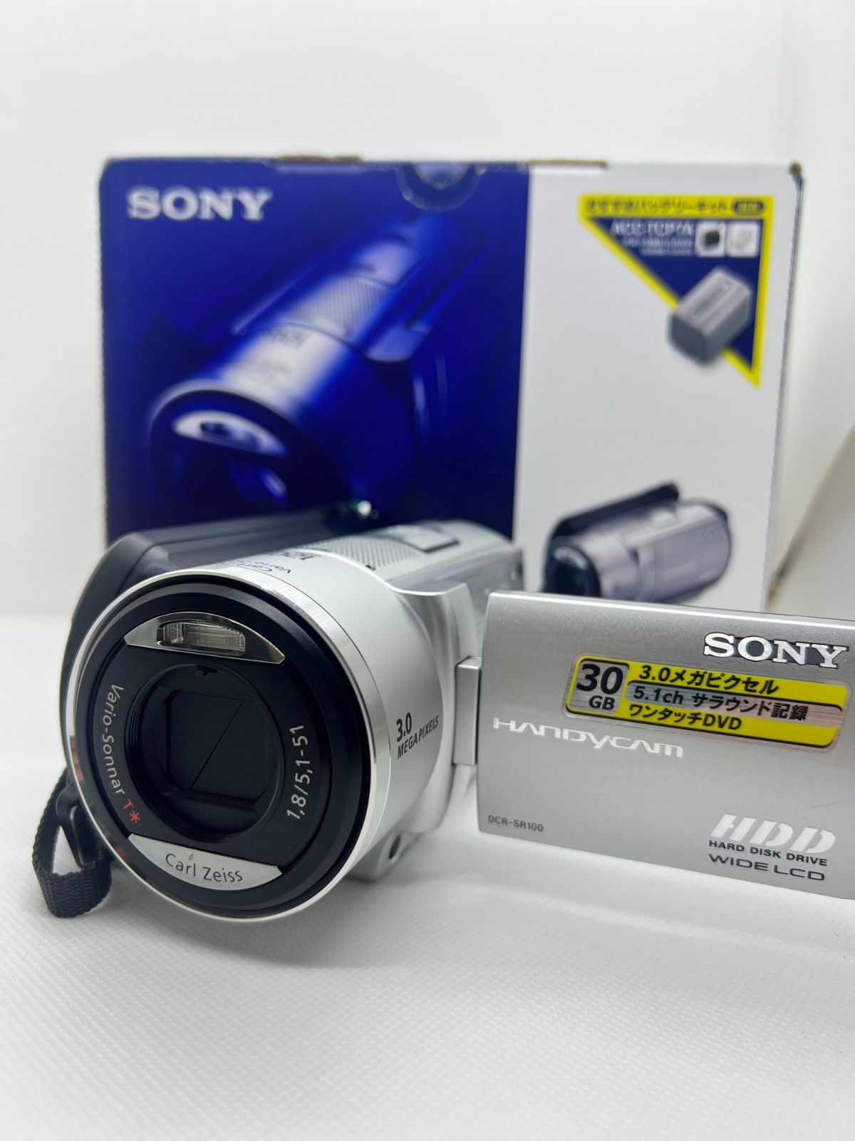 美品・動作確認済】SONY Handycam DCR-SR100 30GB HDD 元箱・リモコン