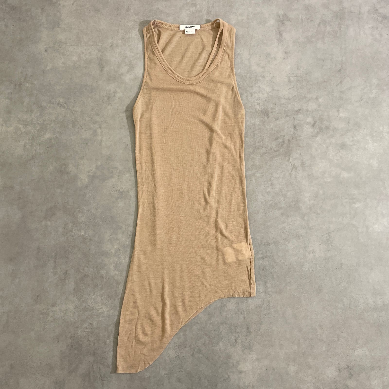 HELMUT LANG アシンメトリー ノースリーブ トップス タンクトップ