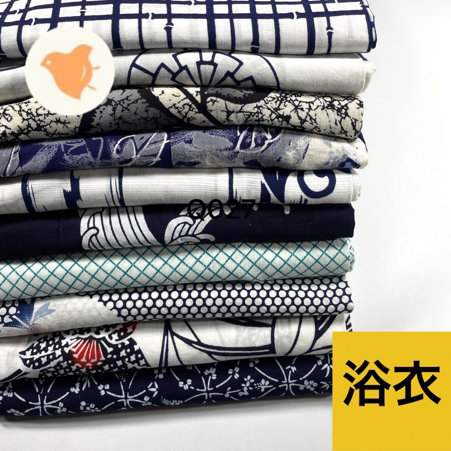 222 綿浴衣　リメイク用　まとめ売り 浴衣 リメイク用 10枚セット 綿 着物まとめ売り【Q027】同梱購入歓迎