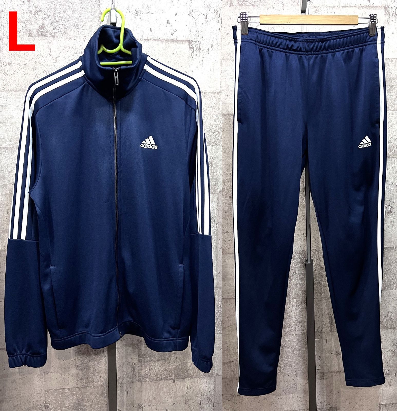 新品級✨ アディダス ジャージ 上下 セットアップ メンズXL 紺 アディダス ジャージ 上下セットアップ 紺白 L メンズ adidas - メルカリ