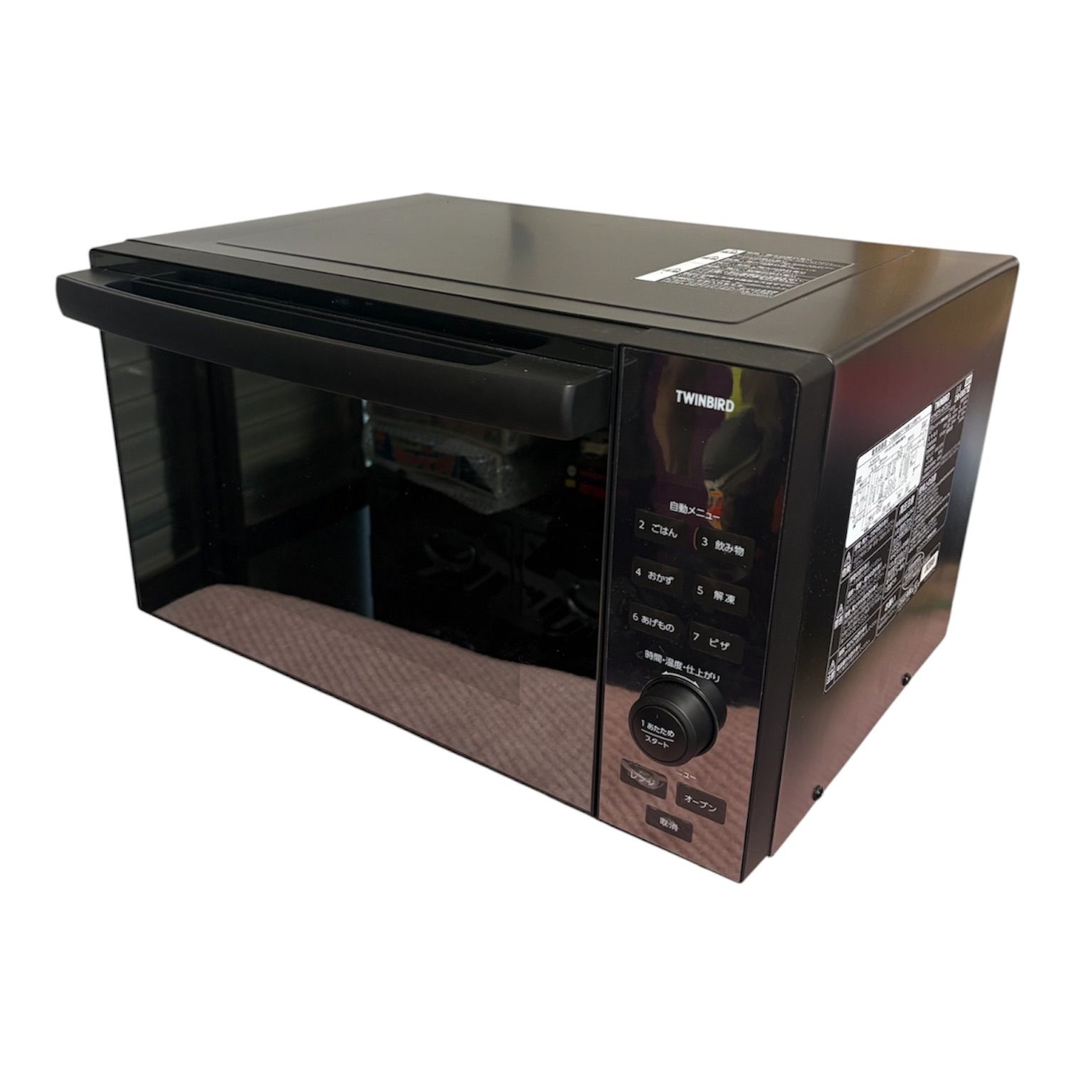 【エコメルカリ便で値引き可】TWINBIRD 電子レンジ DR-E857 本体 2022年製】ツインバード センサー付フラットオーブンレンジ DR-E857