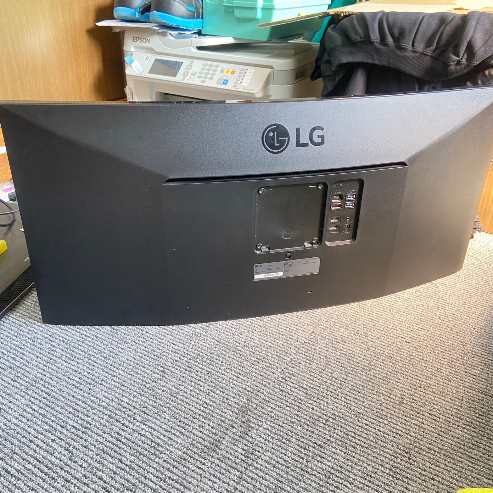 【ジャンク品】LG 35インチディスプレイ 35WN75C LG 35インチ 曲面ウルトラワイドモニター 35WN75C-B やや傷や汚れあり