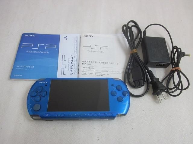 中古品 ゲーム PSP 本体 PSP3000 PSP-3000 バイブラントブルー 動作品