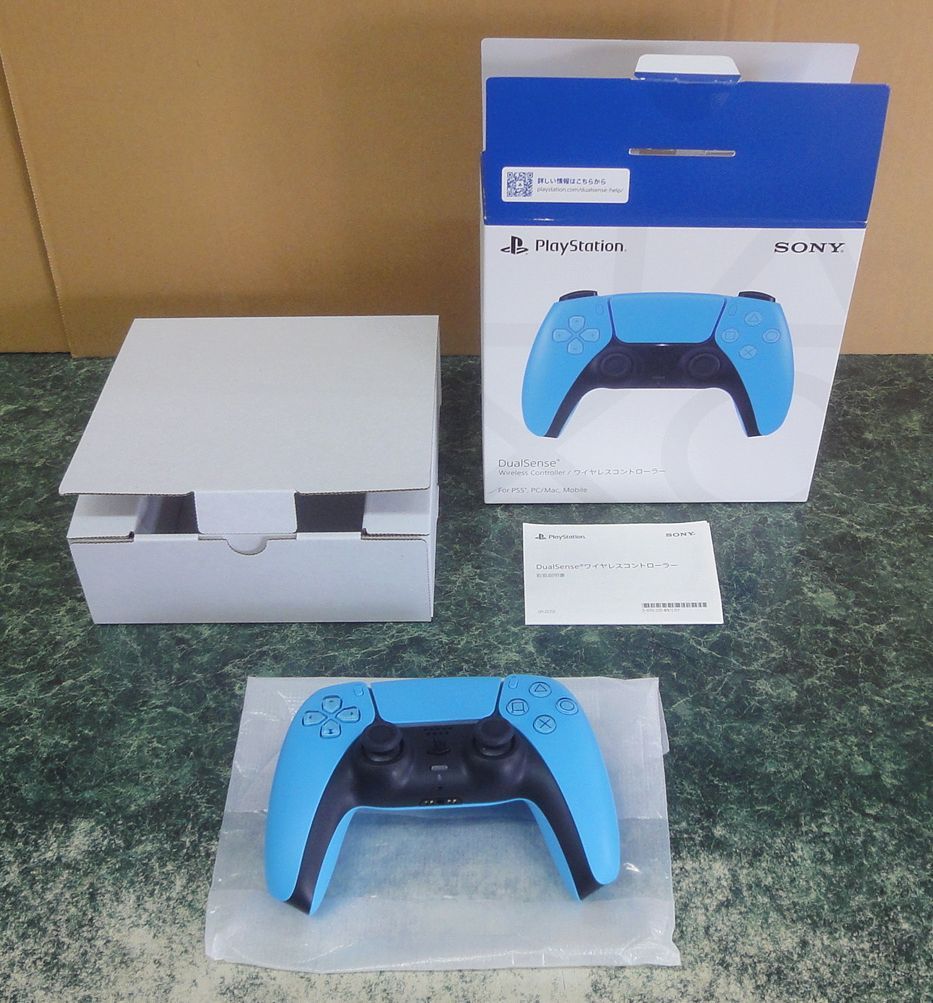 PS5　Sony純正 DualSense (スターライトブルー) [CFI-ZCT2J05] 箱ヤブレあり ドリフト無し PS5/PC ソニー ワイヤレスコントローラー