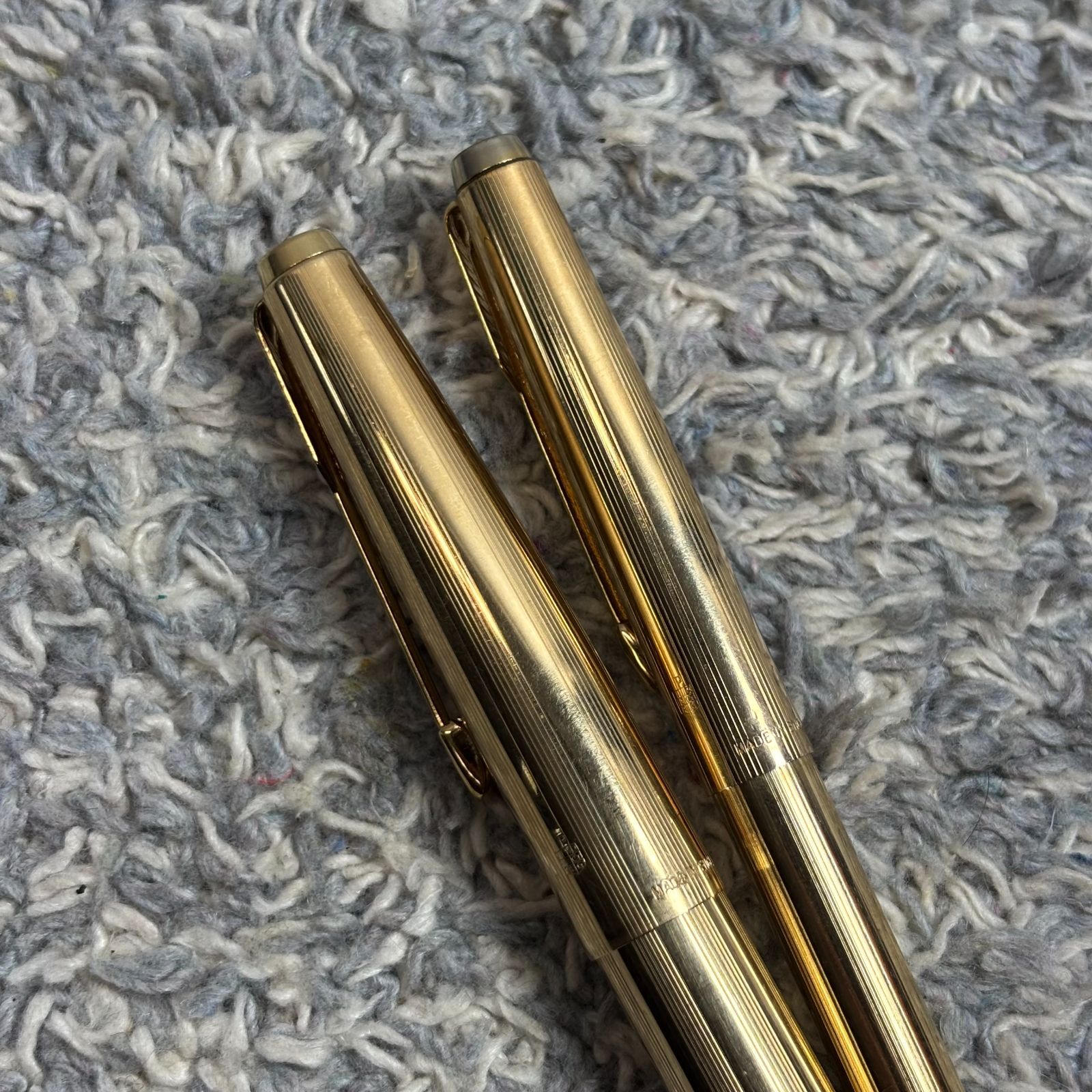 【筆記未確認】Parker パーカー クラシック万年筆 ゴールド 14K PARKER パーカー 14K 585 万年筆 & ボールペン 2本セット ゴールド