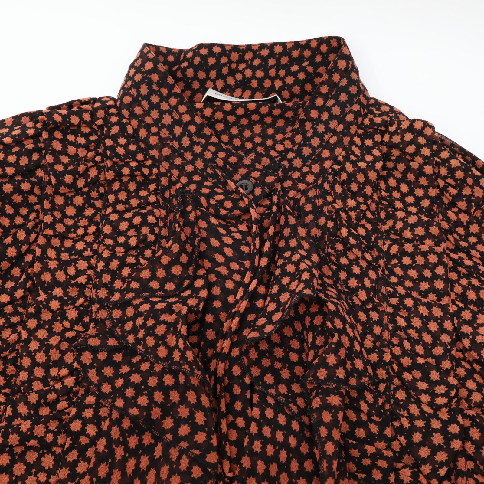 DRIES VAN NOTEN ドリスヴァンノッテン ｵﾚﾝｼﾞ×ﾌﾞﾗｯｸ ｼﾙｸ100 総柄