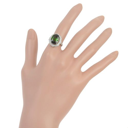 GT6.187/D0.51 グリーントルマリン ダイヤモンド リング Pt950プラチナ  