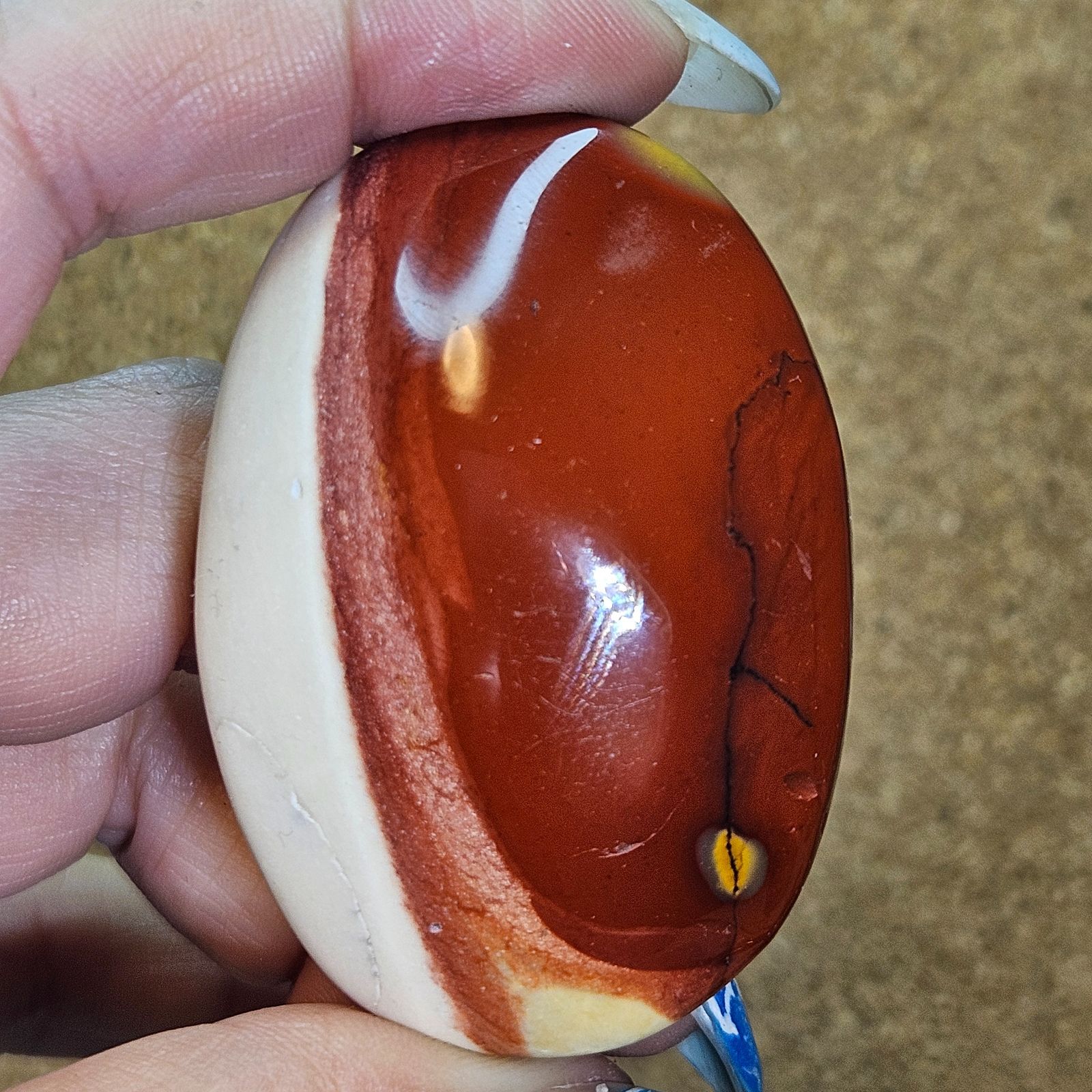 あ〜きゃん♬様 高品質 ムーアカイト 大きめパーム 握り石 レアカラー