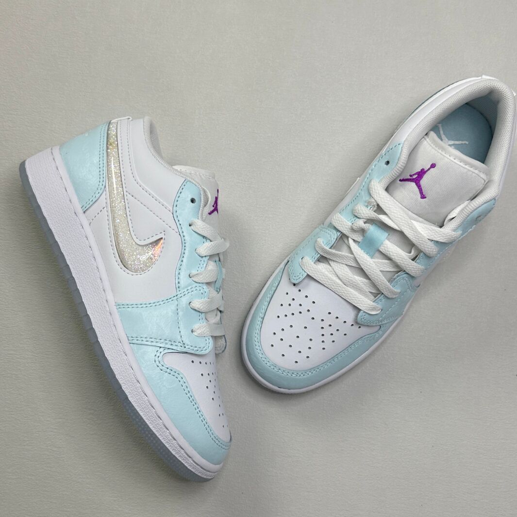 NIKE AIR JORDAN 1 LOW SE GS GLACIER BLUE/WHITE hj3481-491 ナイキ エアジョーダン1 ロー SE GS グレイシア ブルー/ホワイト レディース