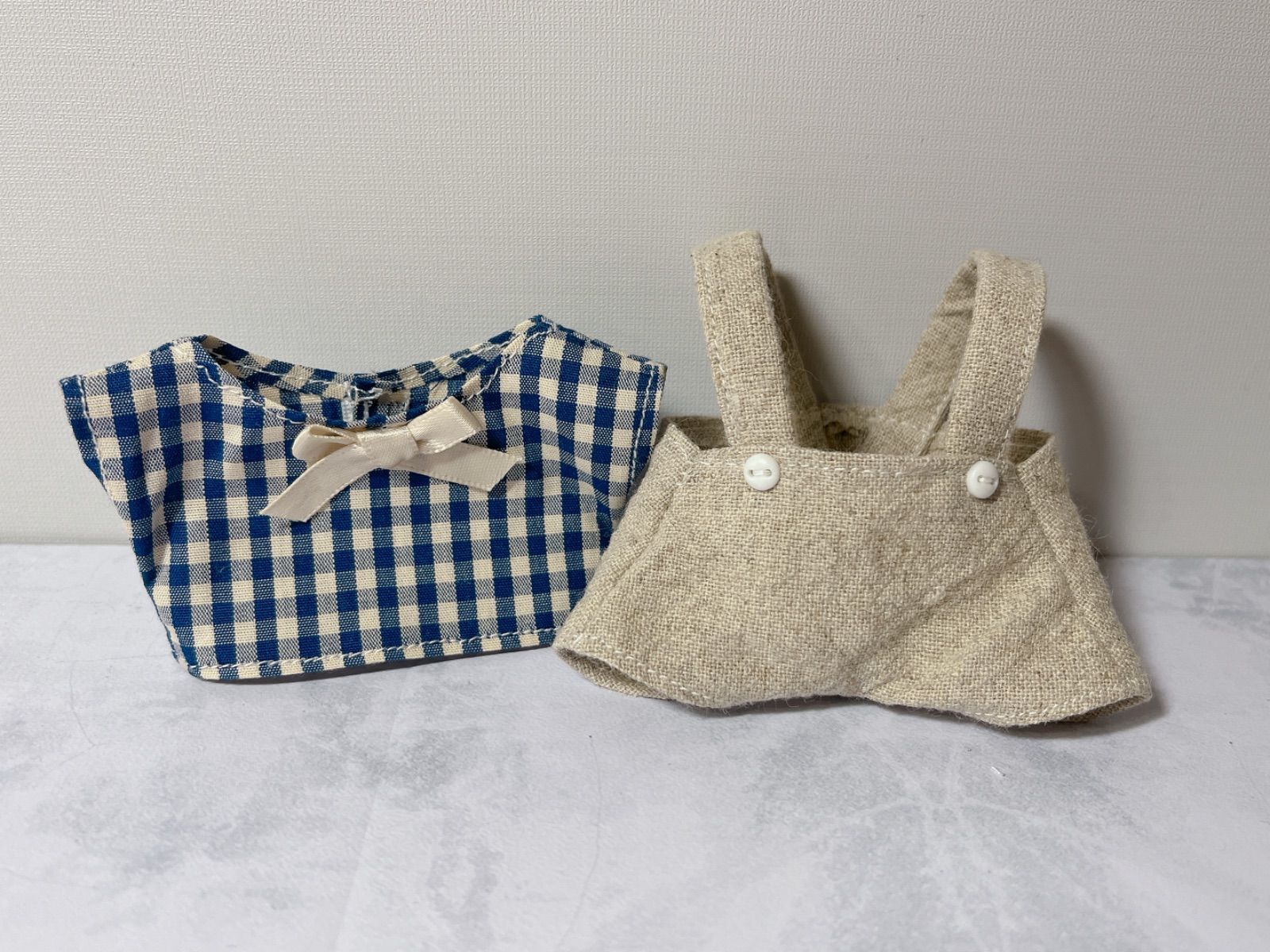 ボタン付きサロペット 2点セット 濃青 濃緑 まとめ買い 丈橋 ちびぬい