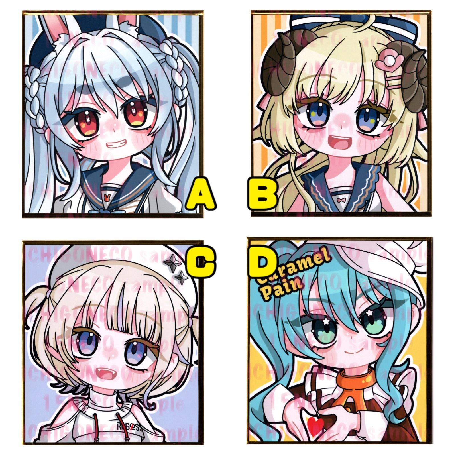 手描きイラスト ミニ色紙　「いちご」 楽天市場】完成品 ちぎり絵 小色紙 いちご スタンド付 石川紙業