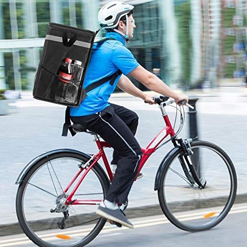 NUWAJPデリバリーバッグ大容量ピザ宅配バックパック 冷温食品宅配バッグ トラベルランチ寿司ウォーマーバッグ-33.5cmx25.5cmx41cm