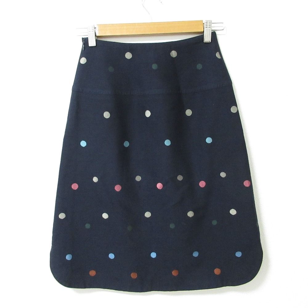 美品 mina perhonen ミナペルホネン drops ドロップス ドット柄 刺繡  