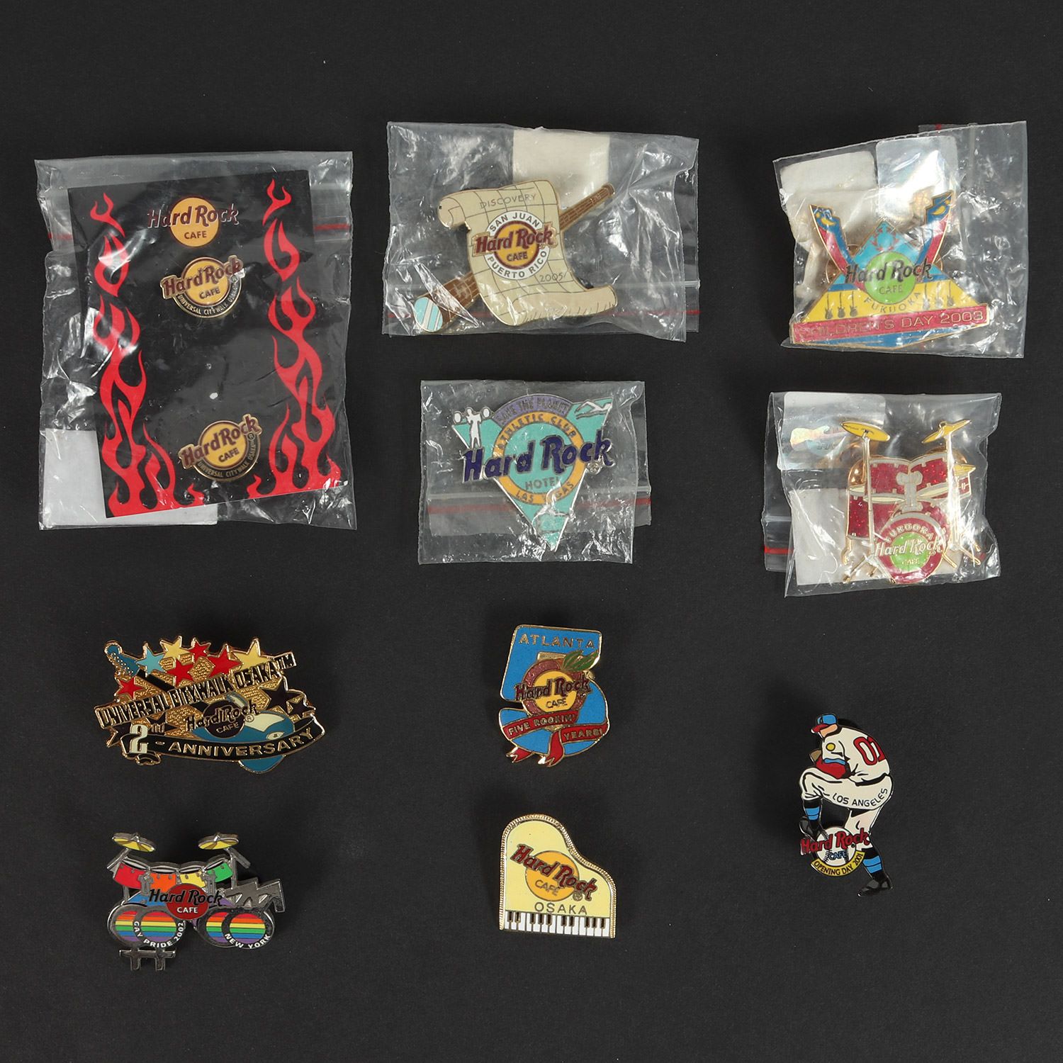 未使用品 ハードロックカフェ ピンバッジ ピンズ 10個セット まとめ 