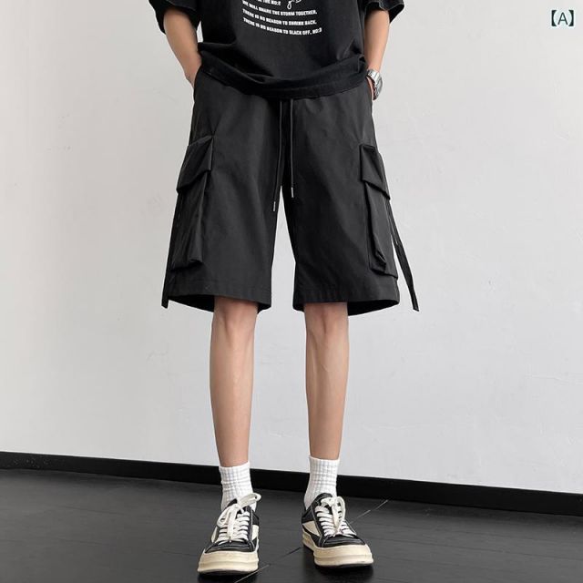 [5XL] メンズ ファッション 服 男性用 オシャレ シンプル 大人 かっこいい 大きいサイズ ストリート 紳士服 マルチ ケット カーゴ パンツ 夏 薄手 ゆったり パンツ アメリカン ストレート カッ