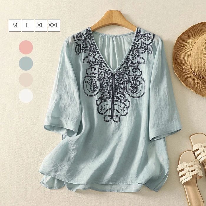 トップス シャツ ｔシャツ レディース 7分袖 夏 薄手 コットンシャツ ストライプ柄 シャツブラウス 前開け vネック 綿 ゆったり 体型カバー 涼しい 40代 30代 楽天市場】トップス シャツ tシャツ レディース 7分袖 夏 薄手
