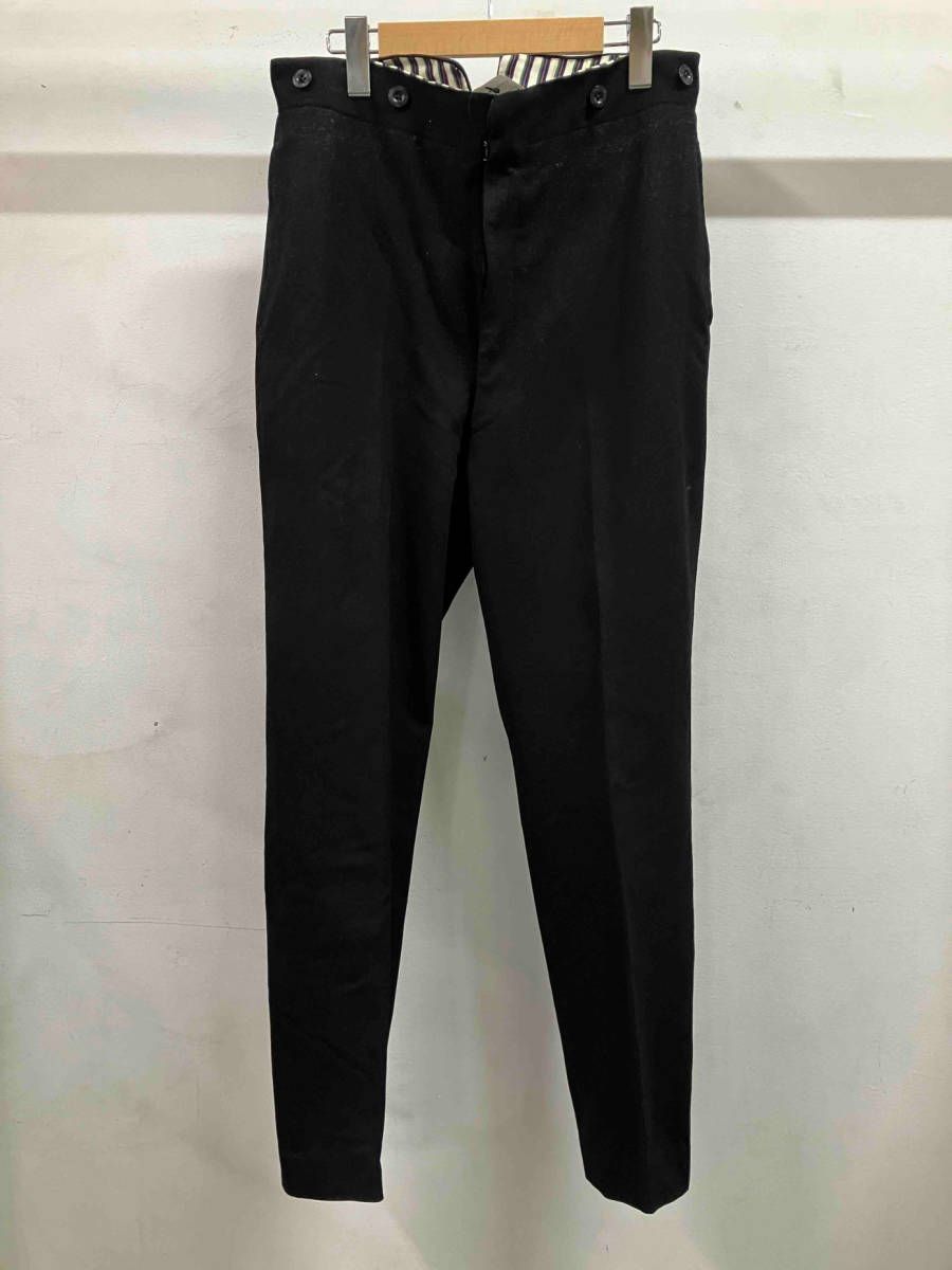 EURO VINTAGE ユーロ ビンテージ ウールパンツ シンチバック 綿パン ブラック
