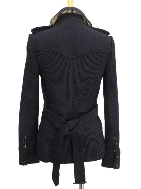 【極美品✨】　バーバリーズ　ロング　ウール　カシミヤ混　ネイビー　紺　XL相当 美品 バーバリーロンドン 高級 シルク混ウール 3ピース スーツ