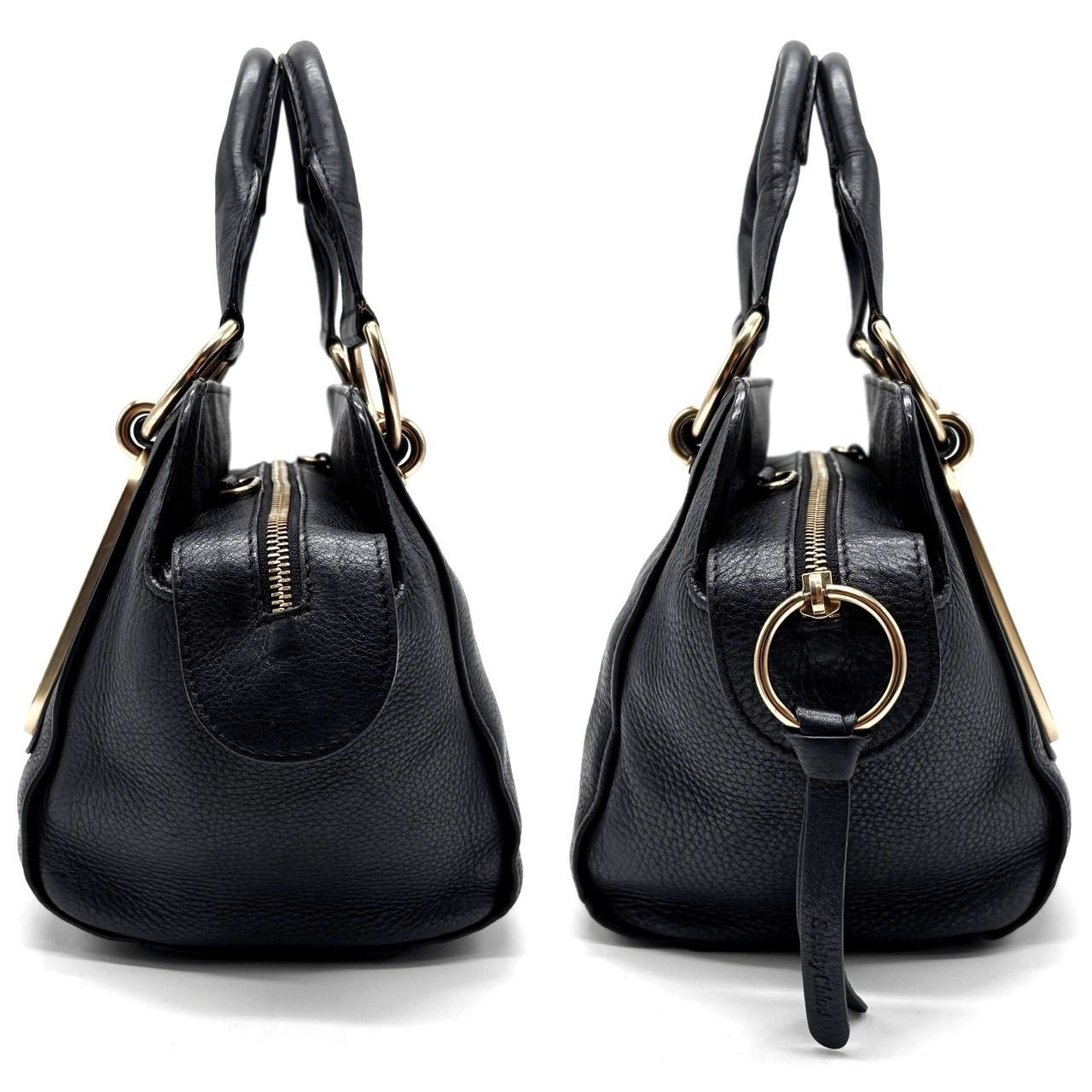 ✨良品✨ Chloe クロエ ハンドバッグ レザー 革 ブラック 黒色