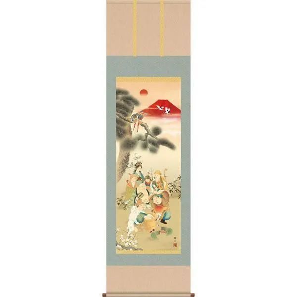 掛け軸3本 鵜飼雄平作 七福神図 、他 Amazon.co.jp: 日本画 鵜飼雄平 七福神（しちふくじん） F8 縁起