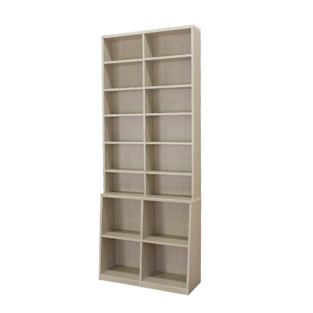 人気商品 ホワイト 幅90cm ロング書棚