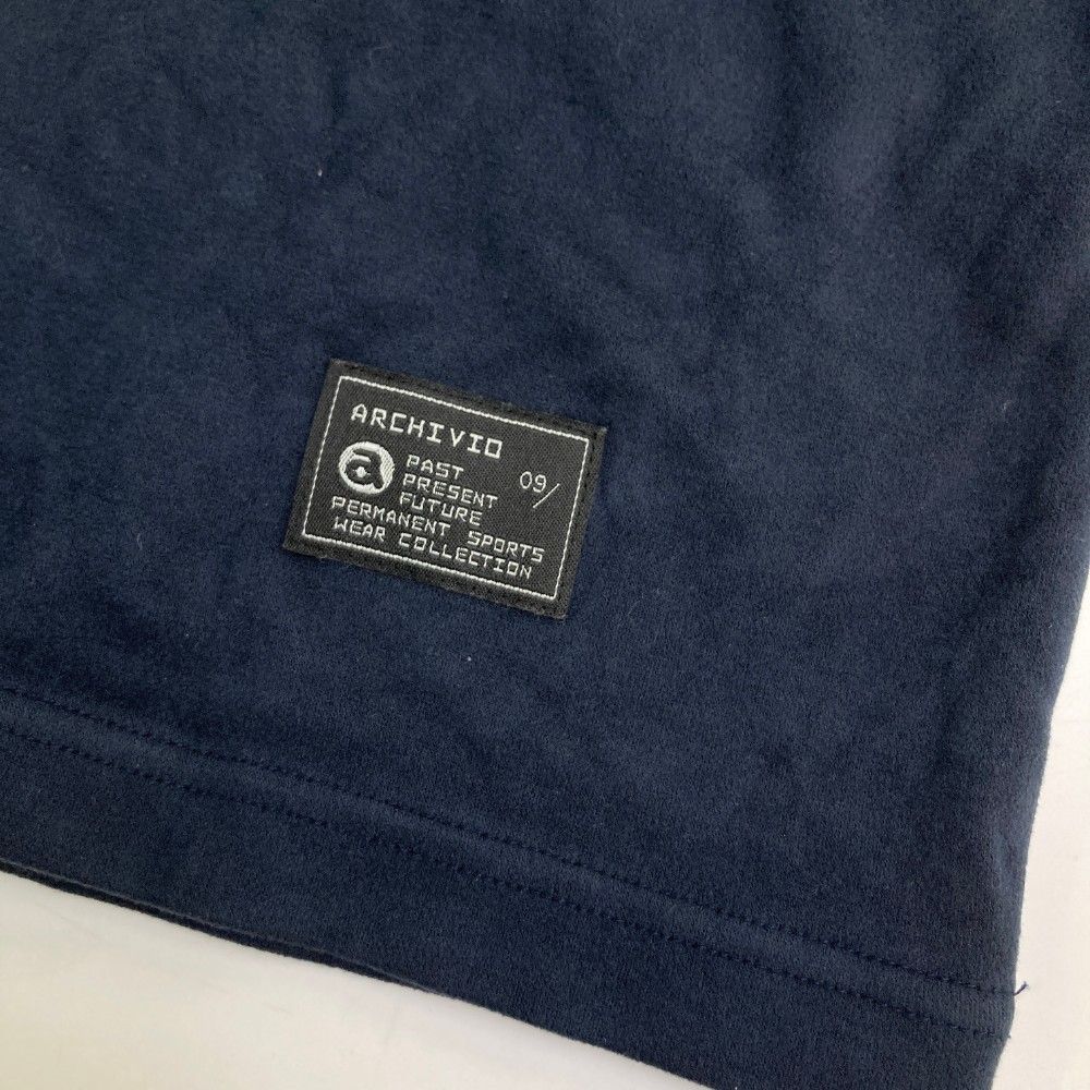 サイズ：46 ARCHIVIO アルチビオ 2023年モデル 起毛 ハイネック 長袖Tシャツ  ネイビー系 [240101420225] ゴルフウェア メンズ ストスト サイズ：46 ARCHIVIO アルチビオ 2023年モデル 起毛 ハイネック