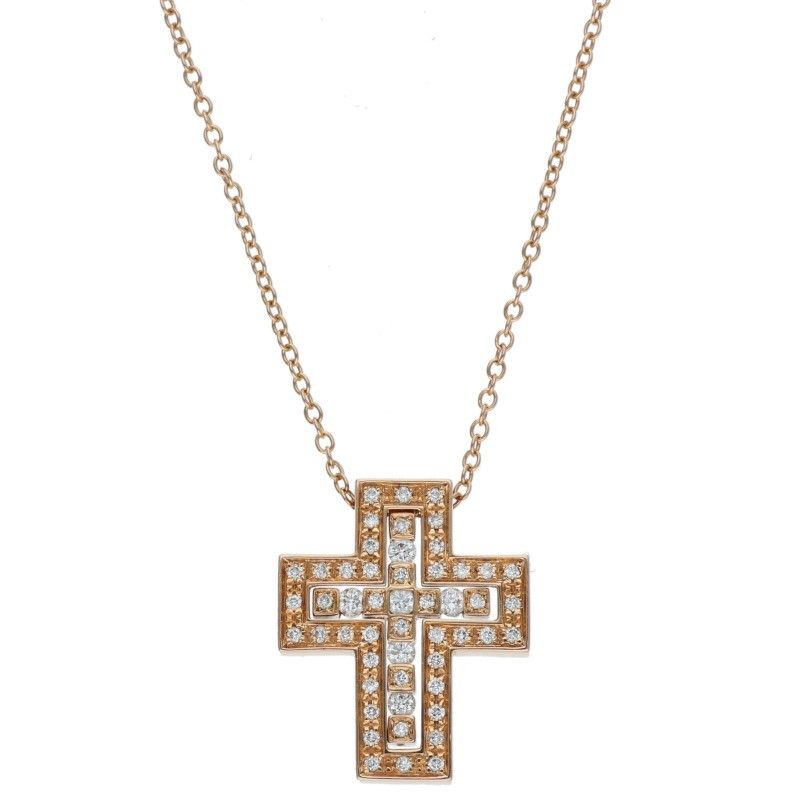 ダミアーニ　ネックレス ダミアーニ ベルエポック XS 20083492 K18PG ダイヤモンドクロス