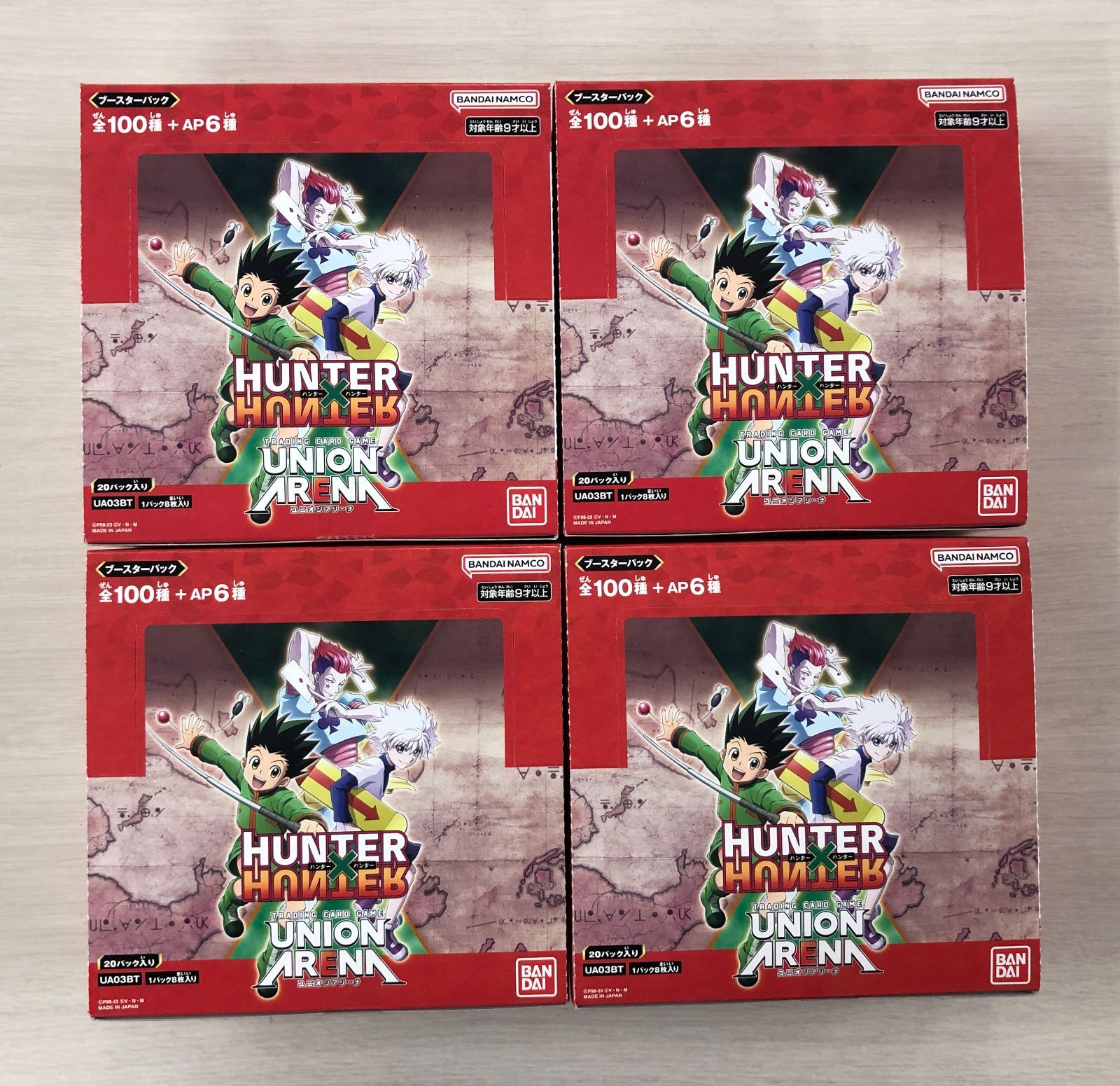 西日本産 ユニオンアリーナ ブースターパック HUNTER×HUNTER 4BOX