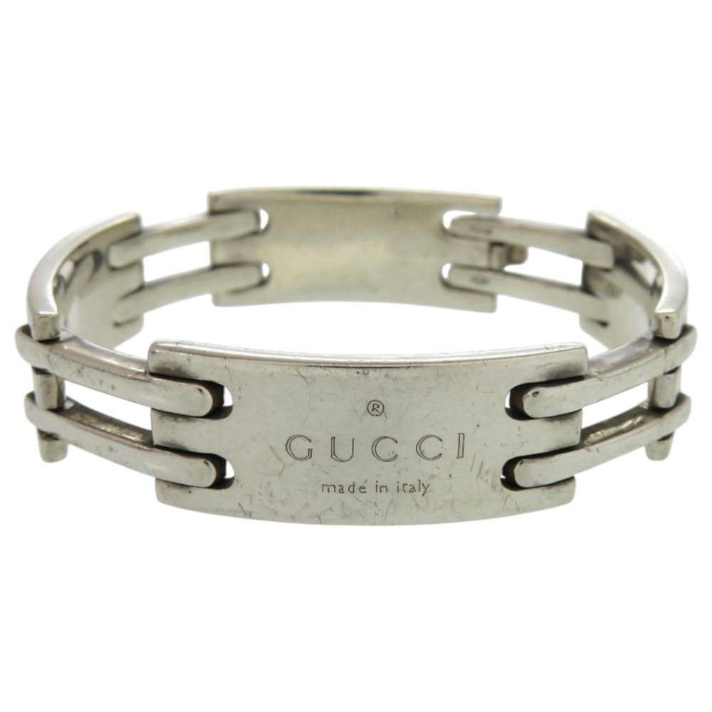 グッチ ロゴ プレート シルバー925 シルバー ブレスレット 0520 GUCCI