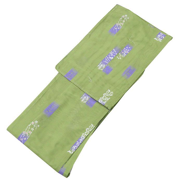 洗える着物 新品 夏着物 4点セット 絽綴れ 帯締め 帯揚げ 夏帯