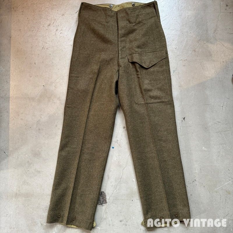 50's カナダ軍 バトルドレスウールトラウザーズ size8 実寸W33インチ