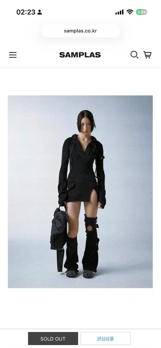 Aesynctx アクネティック フード ドレス 黒 s サイズ