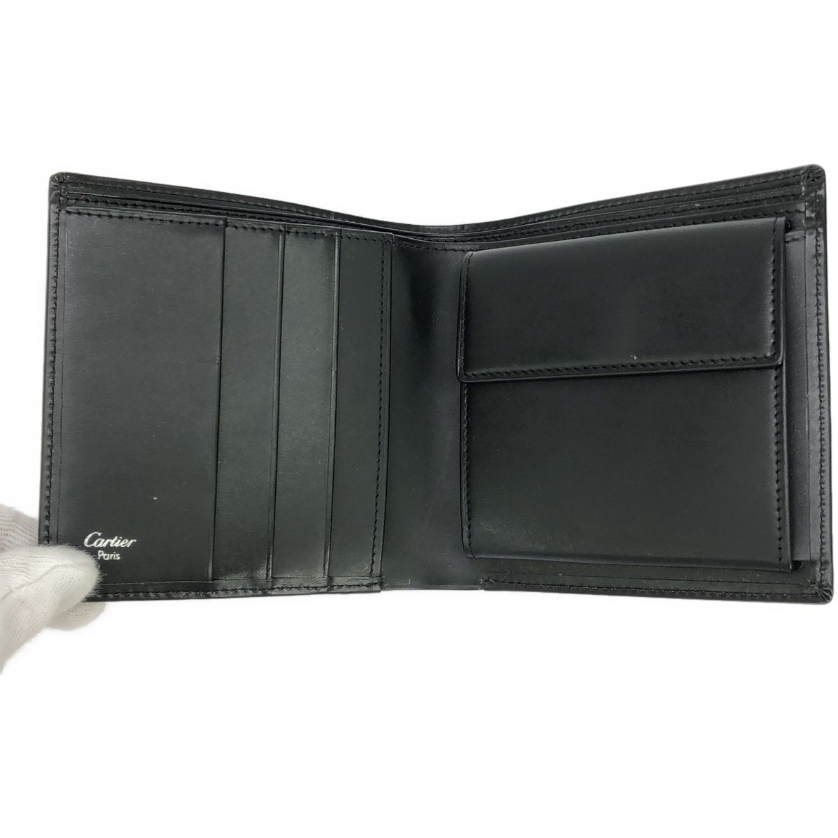 ★新品未使用★ カルティエ Cartier パシャ 二つ折り財布 メンズ 黒 Cartier カルティエ 財布 メンズ ブランド パシャ 二つ折り財布