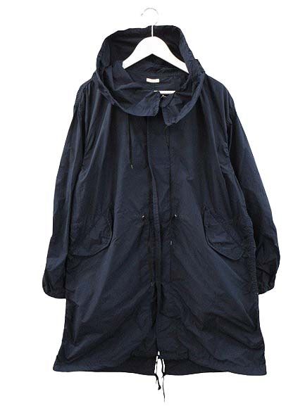 comoli タイプライターコート【size 2】 コモリ COMOLI タイプライターフードコート 3 ネイビー モッズ