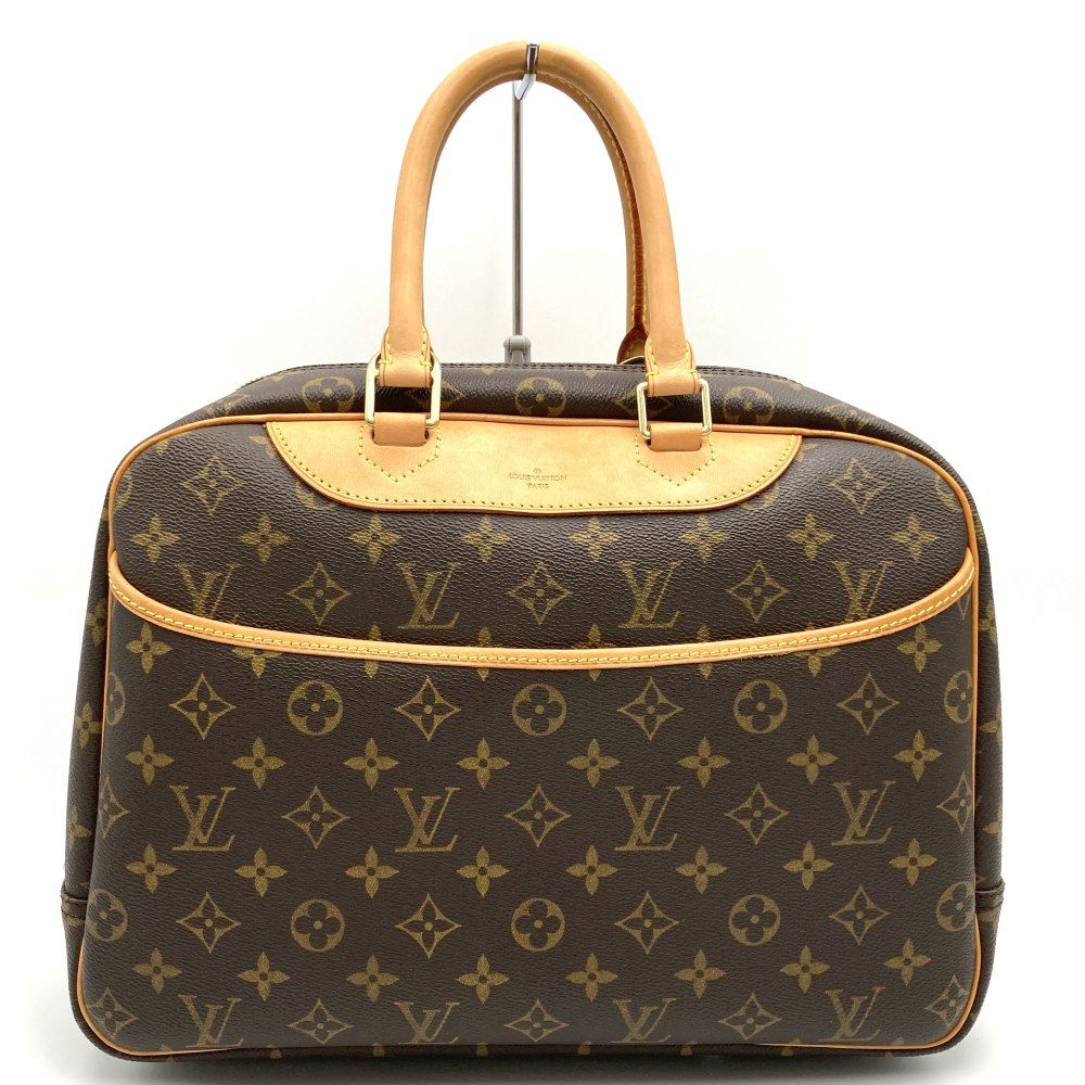 【ベタ無し】ルイ・ヴィトン M47270 ドーヴィル ハンドバッグ ブラウン モノグラム レディース LOUIS VUITTON USED