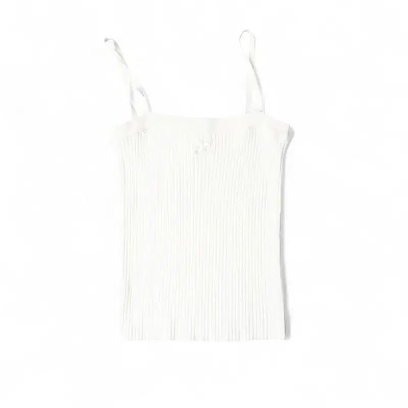 Courreges クレージュ ロゴ 白 ニット ノースリーブ トップス