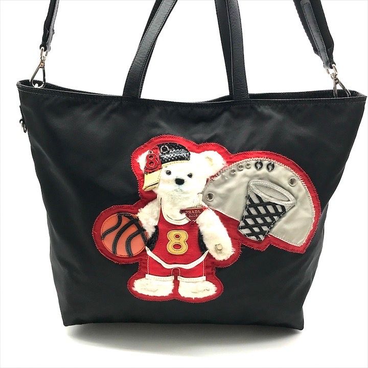 口コミ・レビューで人気商品を探そう 良品 PRADA プラダ 三角ロゴ プレート 2WAY ショルダー トート バッグ