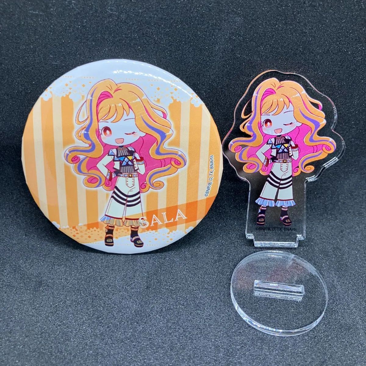 アイカツプラネット サラ 缶バッジ アクリルぷちスタンド グラフアート 